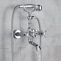 Robinet de Baignoire Laiton Cascade Dorée Style Rétro