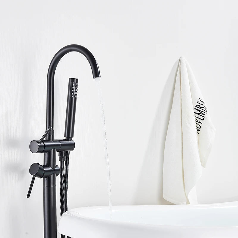 Robinet de Baignoire sur Pied 7 Finitions Bec Pivotant