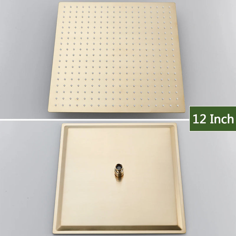 Pommeau de Douche Pluie Inox Carré ou Rond 20, 25 ou 30 cm