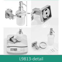 Distributeur de Savon Mural Inox Brossé, Flacon Dépoli Rond ou Carré