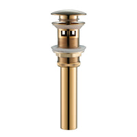Bonde Lavabo Pop-Up Laiton 66 mm avec ou sans Trop-Plein, 8 Finitions