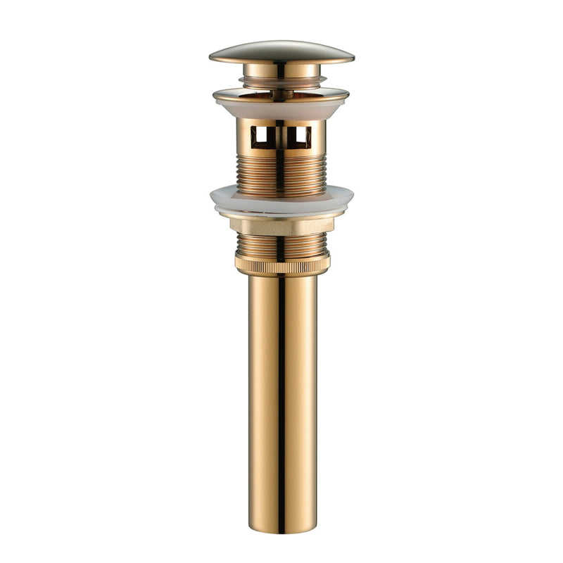 Bonde Lavabo Pop-Up Laiton 66 mm avec ou sans Trop-Plein, 8 Finitions