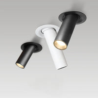 Spot Encastrable Tube Long Noir ou Blanc, 7, 9 ou 12 W