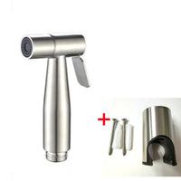 Douchette WC Inox à la Pièce avec Flexibles et Supports, 11 Articles