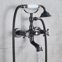 Robinet de Baignoire Laiton Cascade Dorée Style Rétro