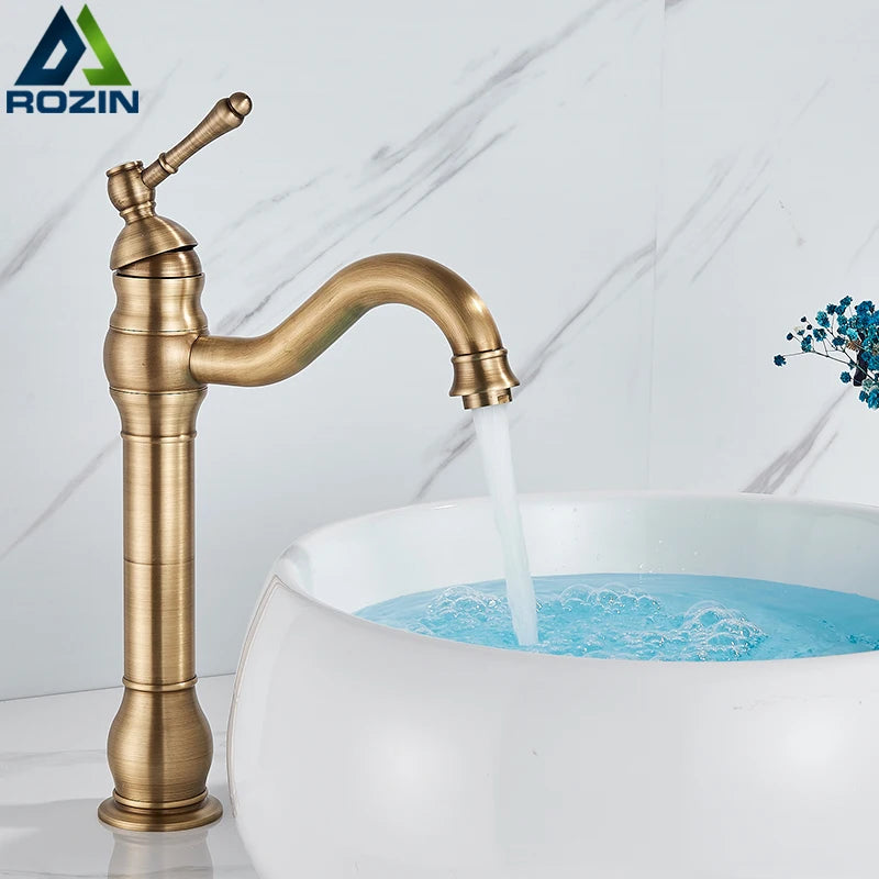 Mitigeur Lavabo Rétro Pivotant 360 Laiton
