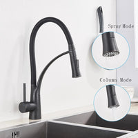 Mitigeur Cuisine Pivotant Laiton avec Douchette Extractible, 4 Finitions