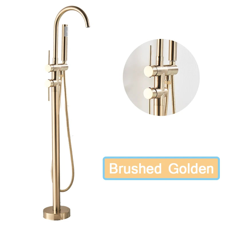 Robinet de Baignoire sur Pied 7 Finitions Bec Pivotant