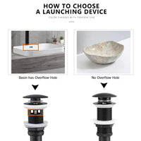 Siphon Lavabo Bouteille Clic-Clac Avec ou Sans Trop-Plein