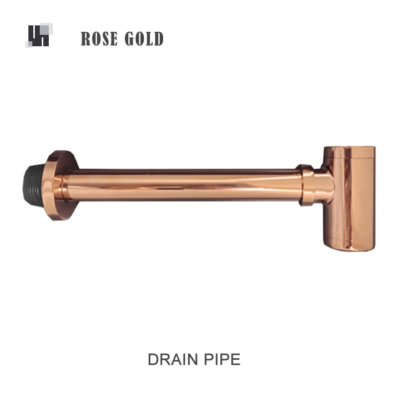 Siphon Bouteille Laiton avec Bonde Pop-Up, Tube 32 cm, 4 Finitions