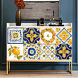 Lot de 16 Stickers Carrelage Adhésifs Motif Aquarelle