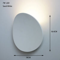 Applique Murale LED Galet ou Courbe, Blanche ou Noire, 5 ou 7 W