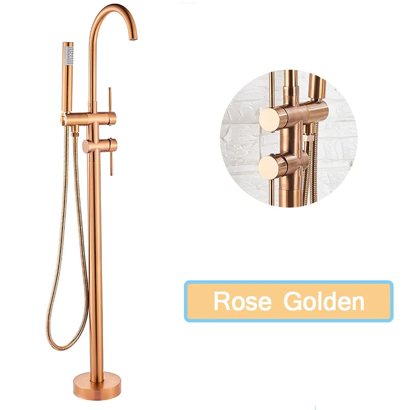 Robinet de Baignoire sur Pied 7 Finitions Bec Pivotant