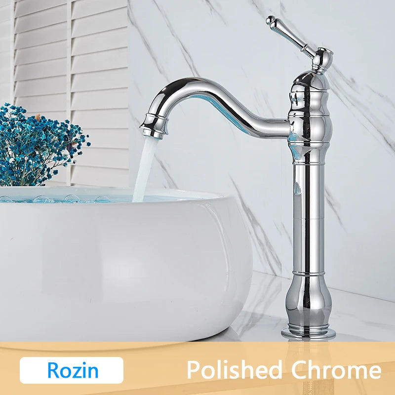 Mitigeur Lavabo Rétro Pivotant 360 Laiton