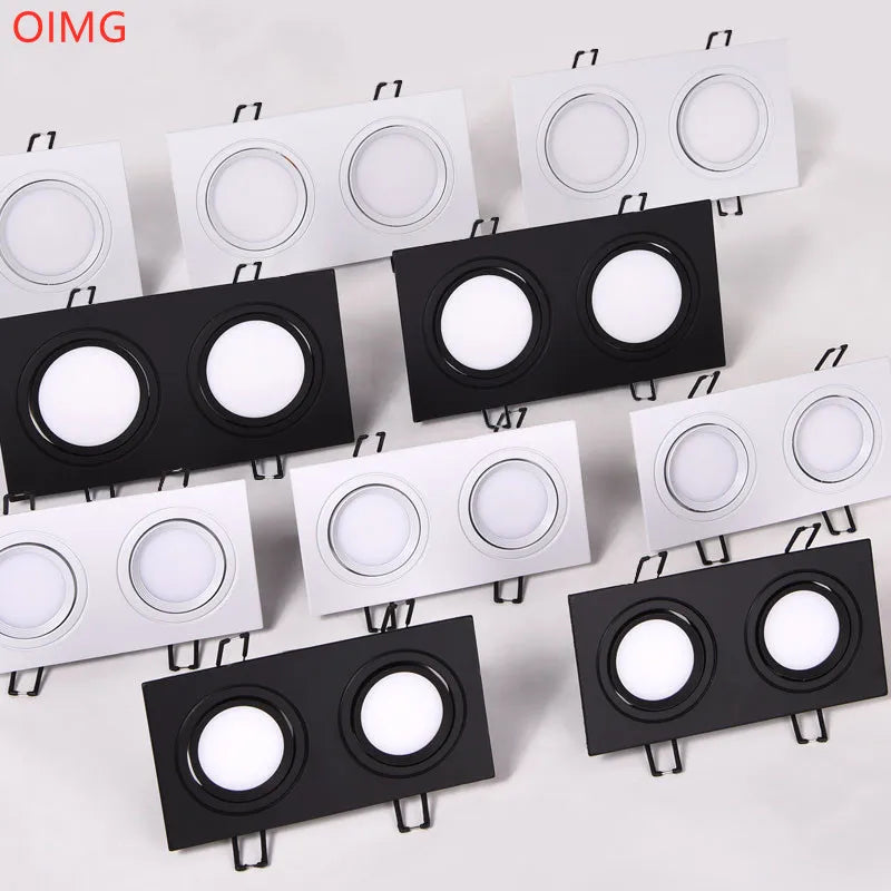 Downlight LED Cuisine Encastré Carré Double Anti-Éblouissement