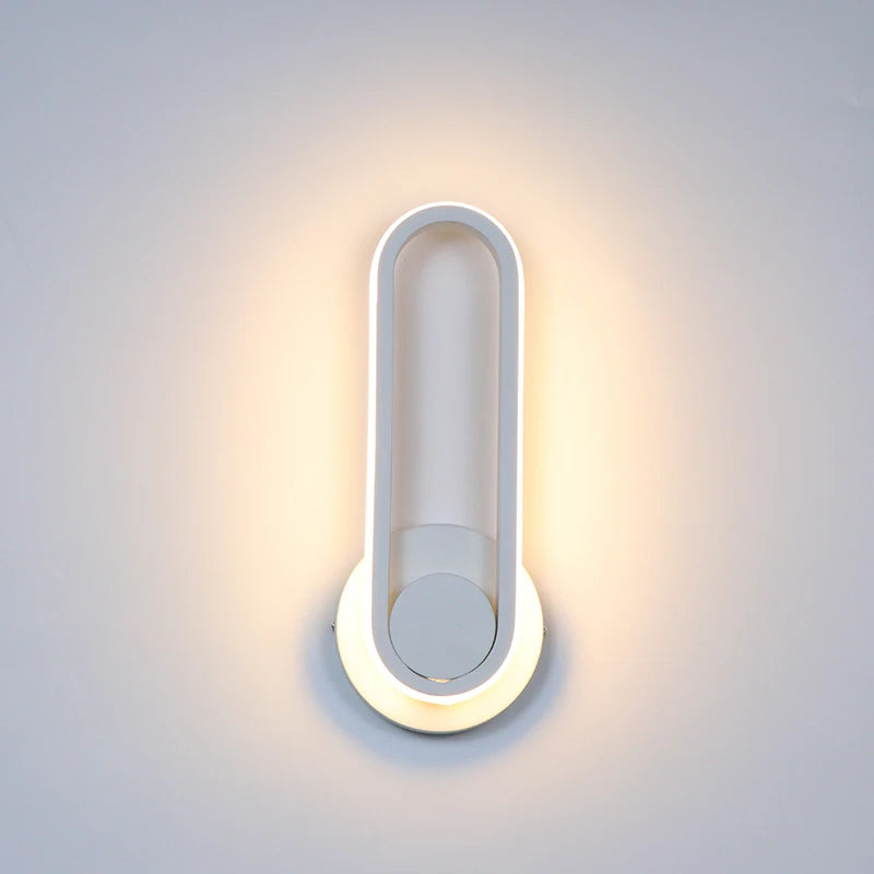 Applique Murale LED 330° Barre ou Anneau, Noir ou Blanc, 30 à 50 cm