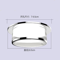 Spot Encastrable Cuisine Cristal LED 7 W, Doré, Chromé ou Blanc