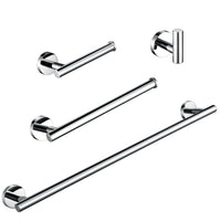 Accessoires Salle de Bain Inox 4 Pièces Support Mural