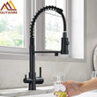 Mitigeur Cuisine 3 Voies à Ressort avec Douchette Extractible et Eau Filtrée