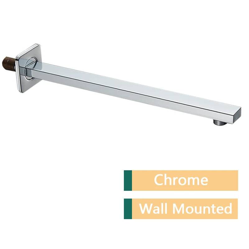 Bras de Douche Mural Support Pomme de Douche Inox Noir