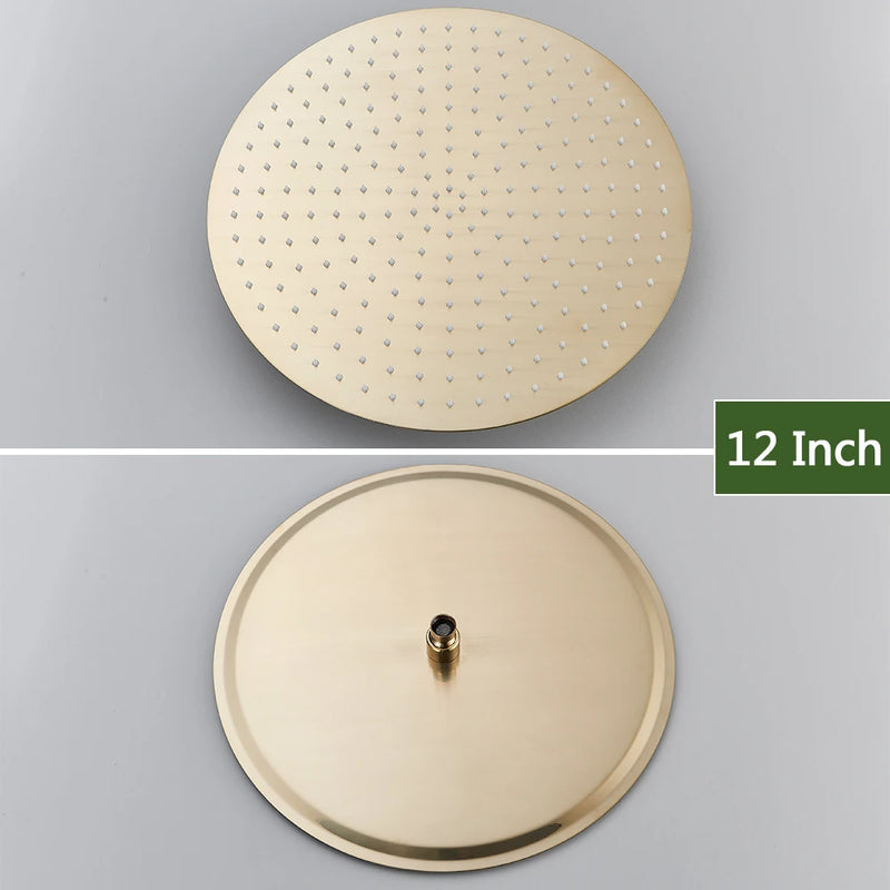 Pommeau de Douche Pluie Inox Carré ou Rond 20, 25 ou 30 cm
