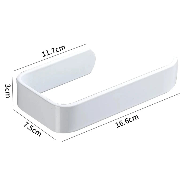 Kit Porte-Serviette Aluminium Blanc Sans Perçage