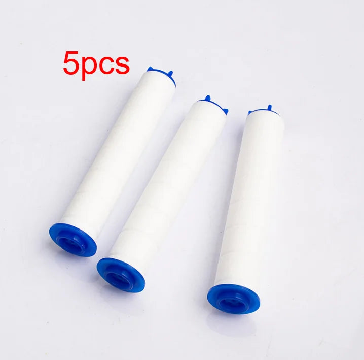 Filtre Pommeau de Douche de Rechange, Lot de 5 Cartouches à Embout Bleu