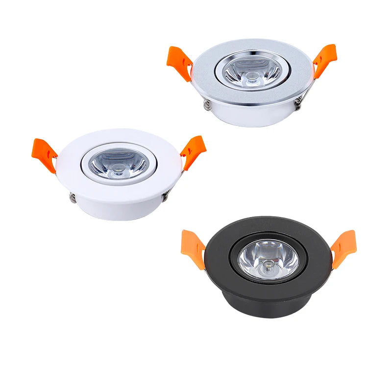 Mini Spot LED Encastrable Cuisine Ø 68 mm, 1 ou 3 W, 6 Couleurs