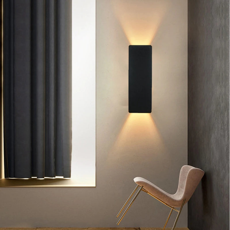 Applique Murale LED Rectangulaire Haut et Bas, Aluminium, 9,8 à 61 cm