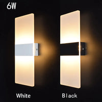 Applique Murale LED Acrylique Haut et Bas, 14 à 40 cm