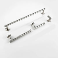 Accessoires Salle de Bain Inox 4 Pièces Support Mural
