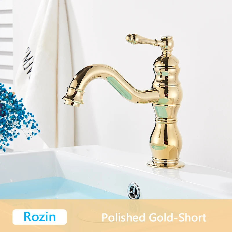 Mitigeur Lavabo Rétro Pivotant 360 Laiton