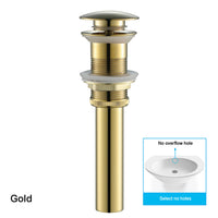Bonde Lavabo Pop-Up Laiton 66 mm avec ou sans Trop-Plein, 8 Finitions