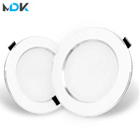 Spot LED Encastrable Blanc Liseré Argent, 3 à 18 W, Ø 69 à 118 mm