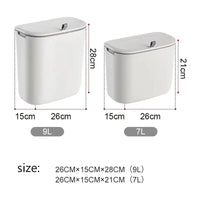 Poubelle Murale Salle de Bain avec Couvercle