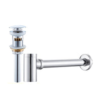 Siphon Lavabo Bouteille Clic-Clac Bronze Brossé ou Chrome