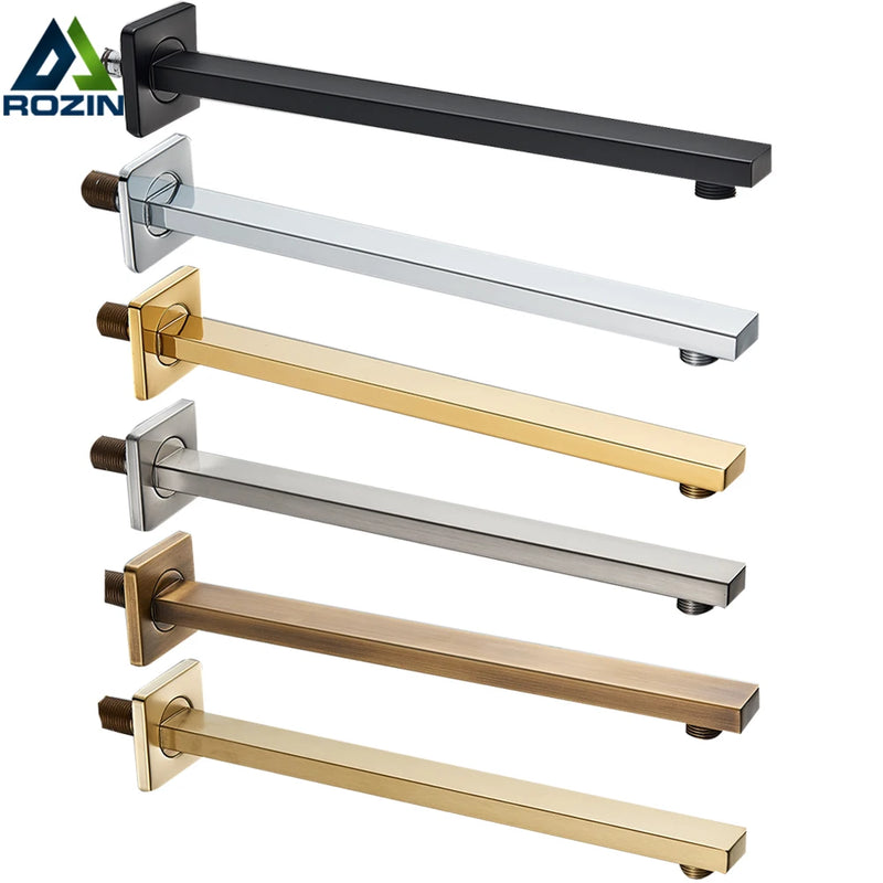 Bras de Douche Mural Support Pomme de Douche Inox Noir