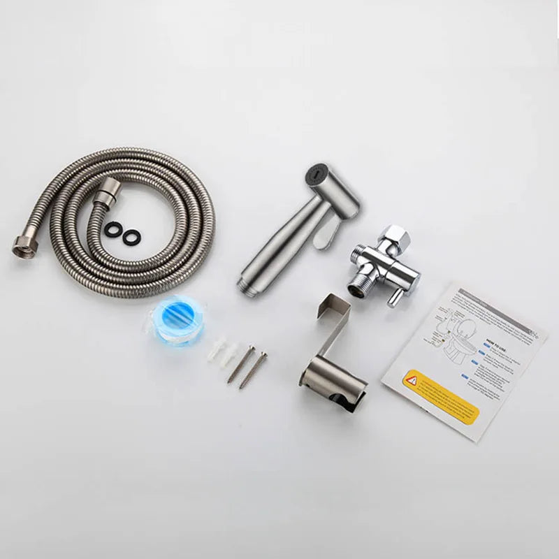 Douchette WC Deux Modes Manuel et Continu Inox