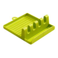 Repose-Cuillère Suspendable à 4 Encoches et Plateau Rainuré, 12,7 x 14,3 cm