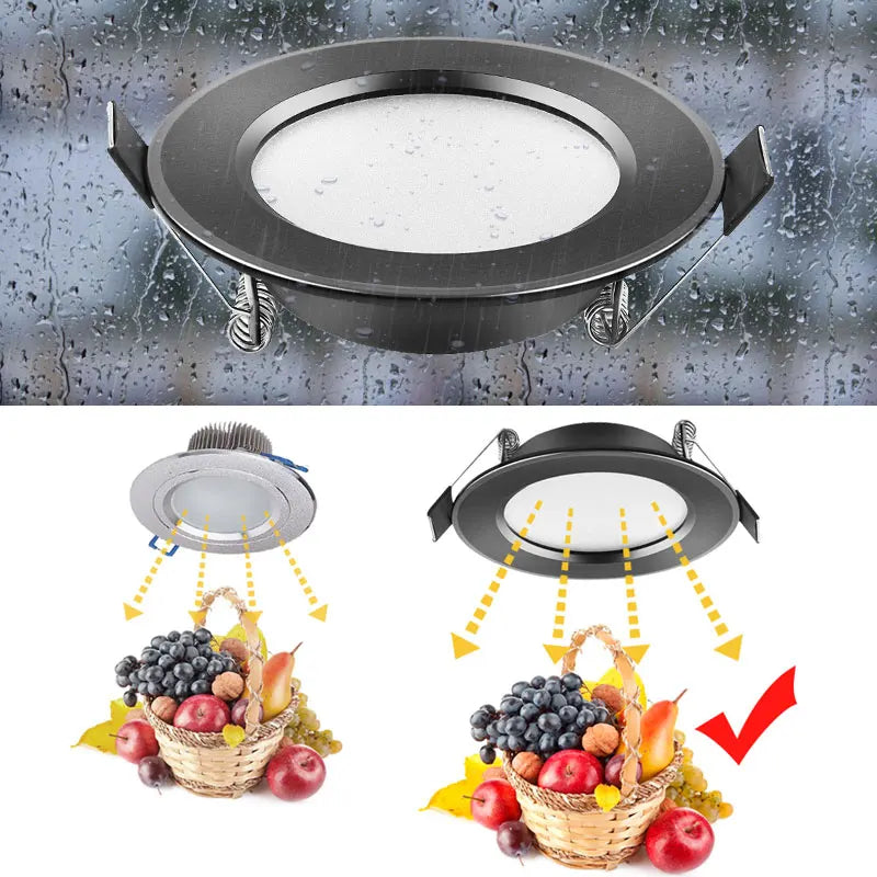 Spot LED Encastrable Noir 12 V, 5 à 15 W, Ø 92 à 113 mm