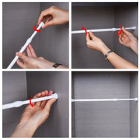 Barre de Rideau de Douche Extensible Multi-Usage, 18 à 90 cm