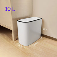 Poubelle Salle de Bain Étanche à Pression Blanche 14 Litres