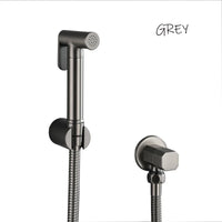 Kit Douchette WC Murale avec Flexible et Robinet d'Angle, 6 Finitions