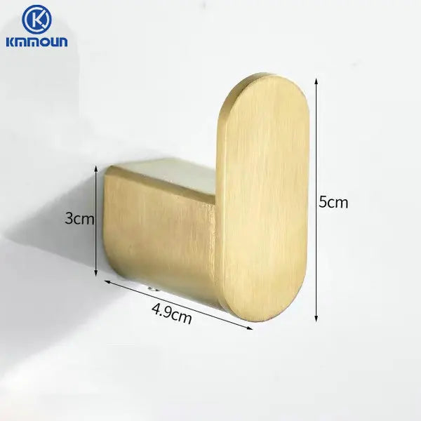 Patère Murale Inox Doré Brossé Multi-Usage