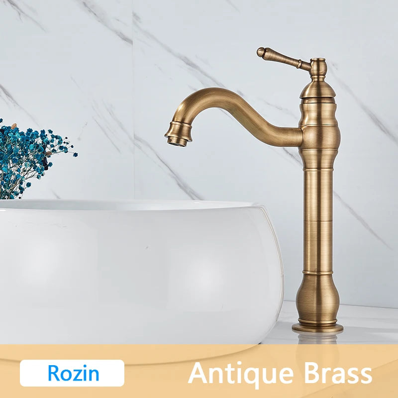 Mitigeur Lavabo Rétro Pivotant 360 Laiton