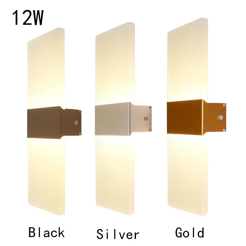 Applique Murale LED Acrylique Haut et Bas, 14 à 40 cm