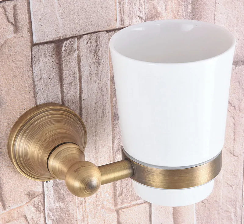 Accessoires Salle de Bain Laiton Vieilli à la Pièce, 15 Articles Rétro