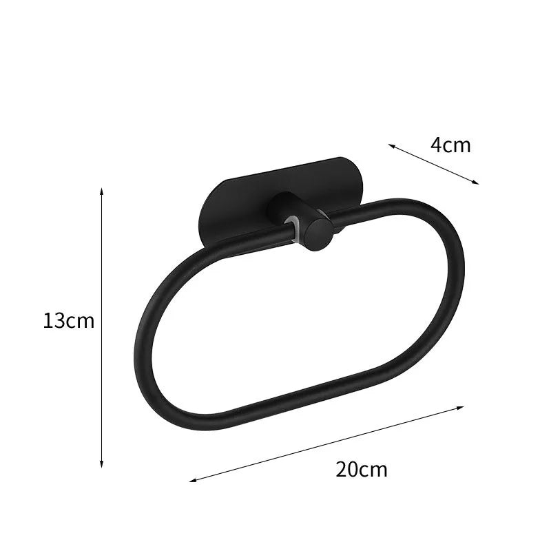 Accessoires Salle de Bain Sans Perçage à la Pièce ou en Ensemble, 3 Finitions