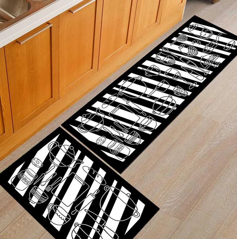 Tapis de Cuisine Antidérapant Imprimé, 13 Motifs, du 40 x 60 au 50 x 160 cm