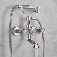 Robinet de Baignoire Laiton Cascade Dorée Style Rétro